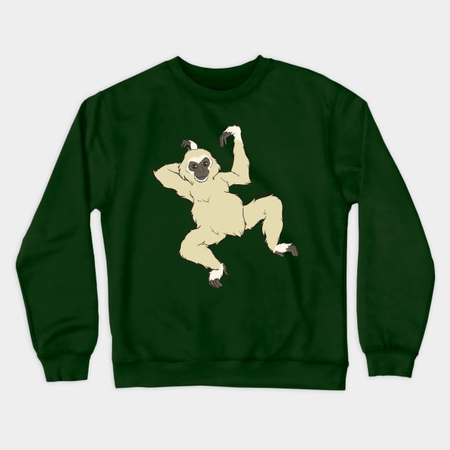 Lar Gibbon Crewneck Sweatshirt by TaksArt